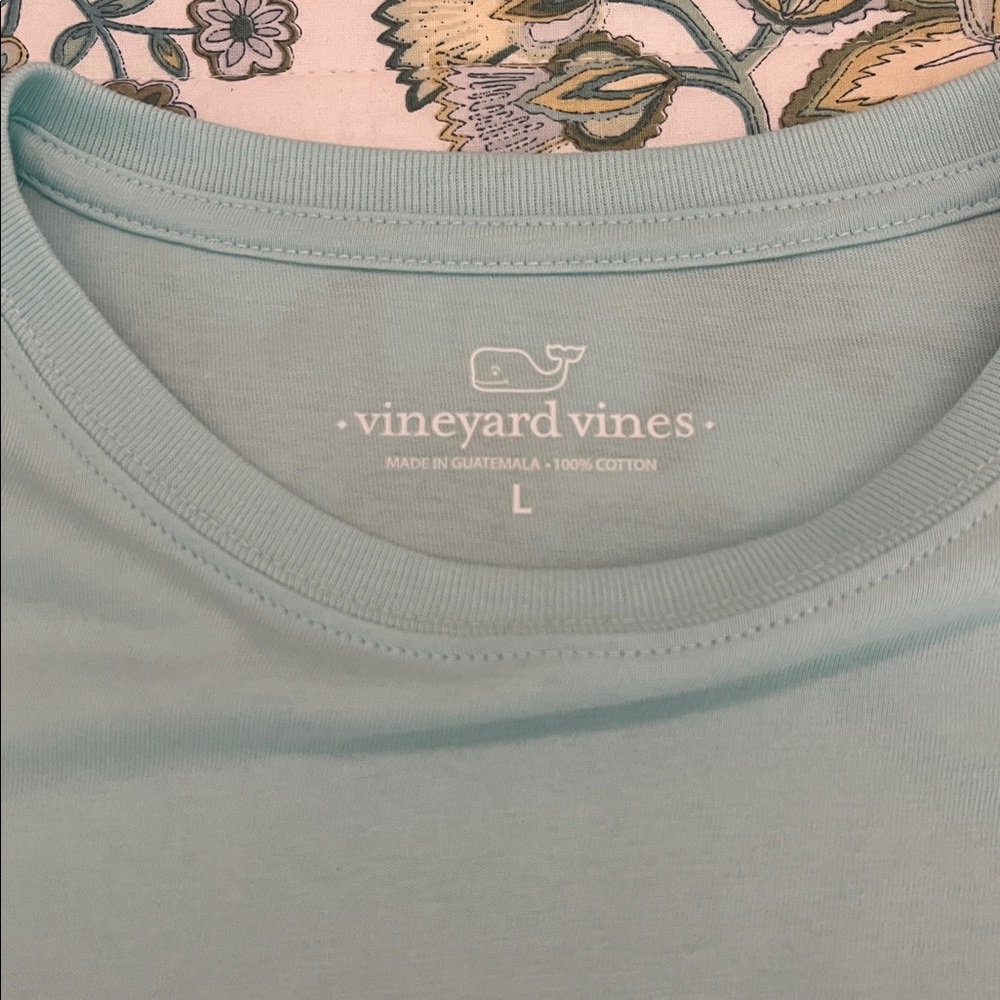 NWT Vineyard Vines SS Beach Scenic Pocket Beachcomber Blue T-shirt, size L. - Picture 5 of 10